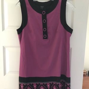 Nicole by Nicole Miller purple and black dress